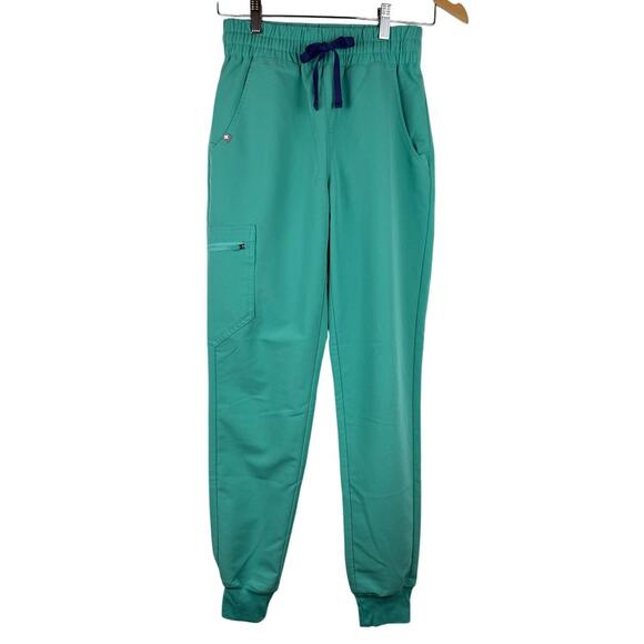 Women's FIGS Green Zamora High Waisted Jogger Scrub Pants-XXS - Picture 1 of 9